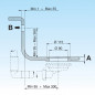 Automatic sink drain with rectangular overflow and chrome-plated rotary knob