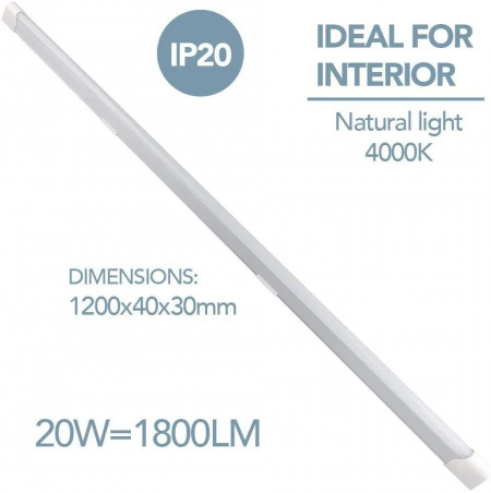 Aparato de luz LED de 20w para interiores, 1200mm