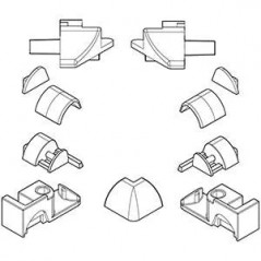 Kit de roulements avec supports LUNES R Blanc / Chromé