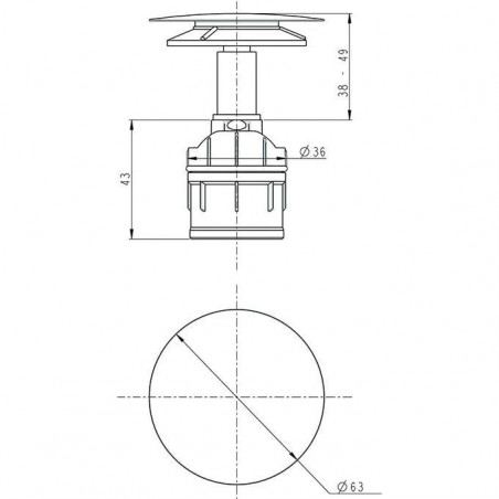 Cartuccia Quick-Clac per scarico Nano con cupola