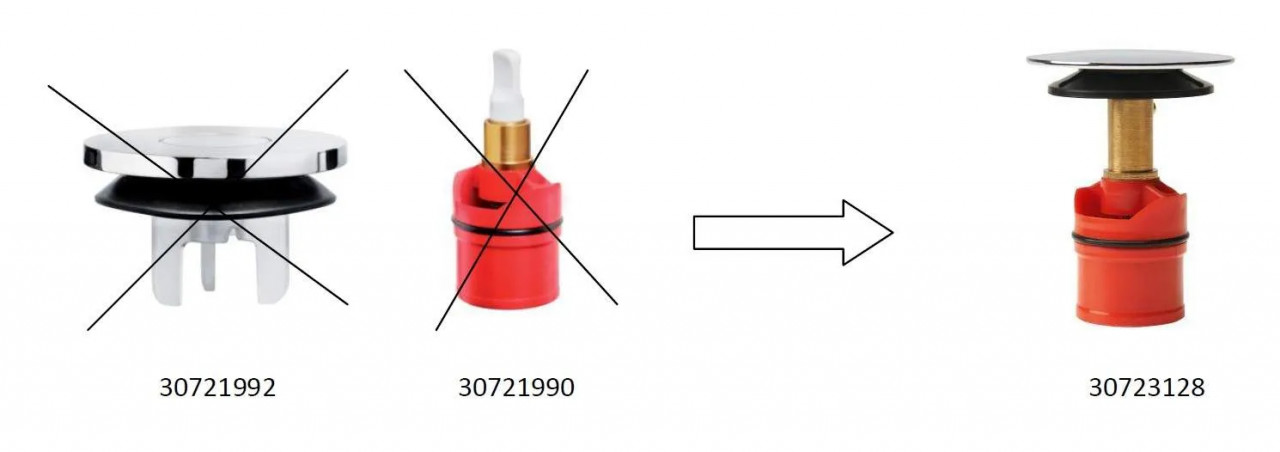 Quick-Clac cartridge for Nano series drain with dome