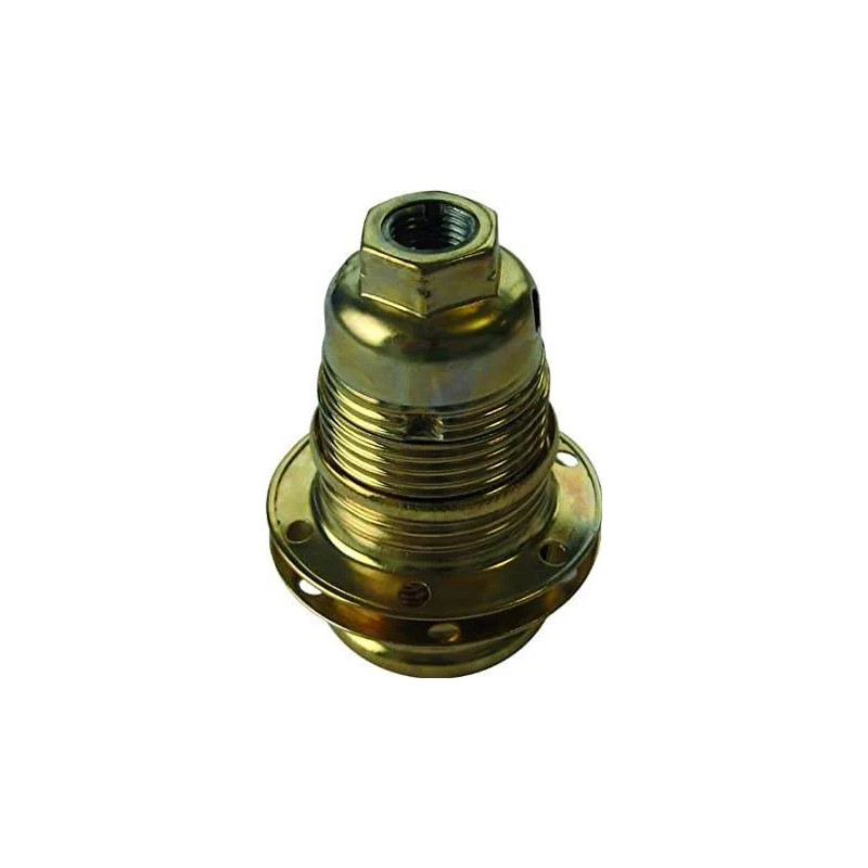 E14 gold threaded socket with 2 rings, diameter 10, 60W, 2A, 250V