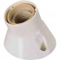 Lampholder for E27 bulb, white slanted wall