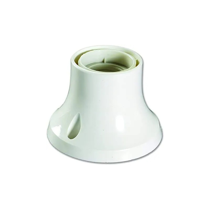 Lampholder for E27 bulb, straight white