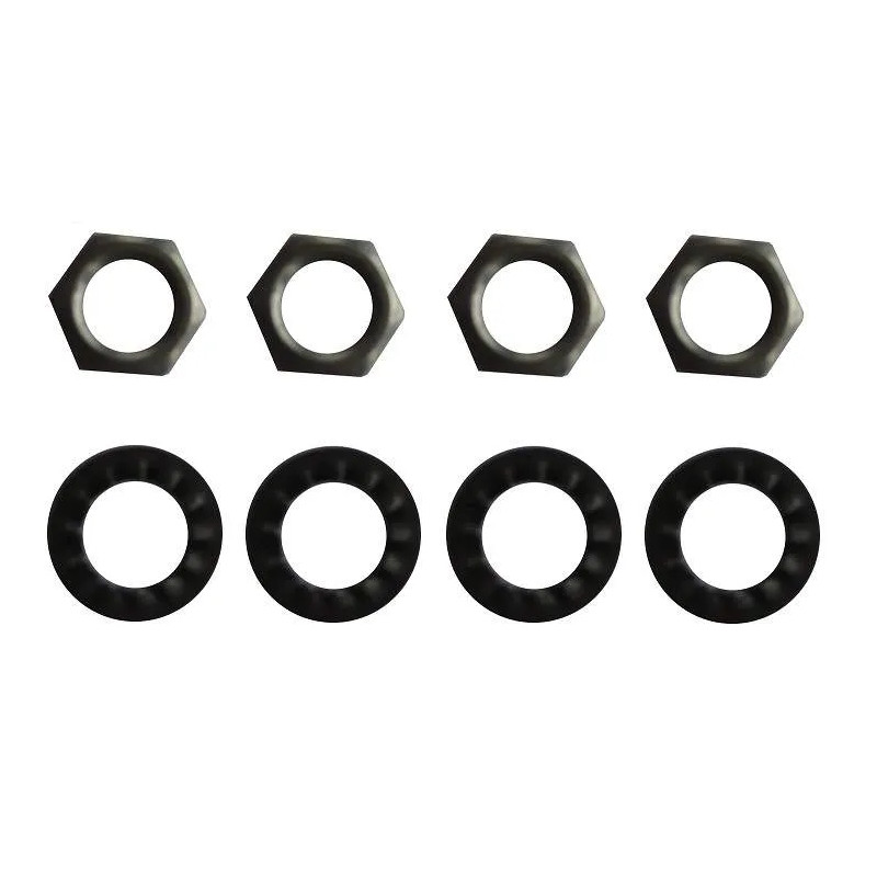 Washers 18mm with hex nuts 15mm, 10x1, 4 pieces