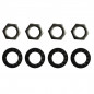 Washers 18mm with hex nuts 15mm, 10x1, 4 pieces