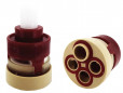 3-way ceramic cartridge for built-in diverter