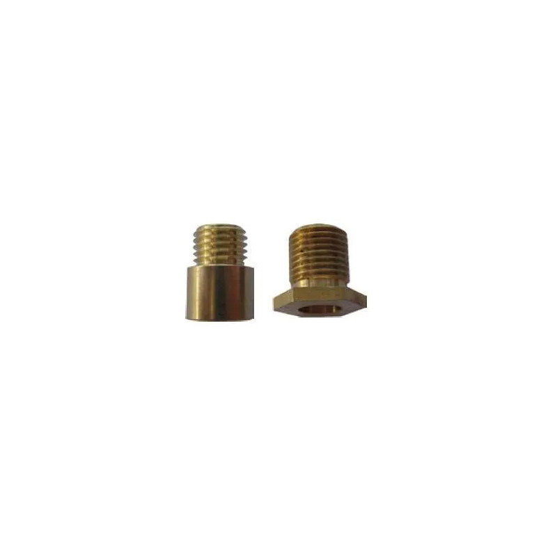 Brass fitting hexagonal, pitch 10x1, height 8mm, 2 pieces