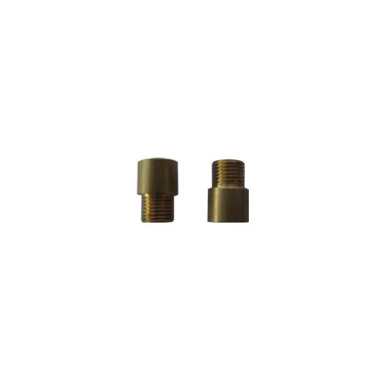 Brass fitting male female, pitch 10x1, height 8mm, 2 pieces