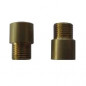 Brass fitting male female, pitch 10x1, height 8mm, 2 pieces