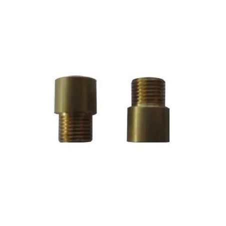 Brass fitting with reduction, pitch 11x1 and 10x1, height 8mm, 2 pieces