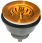 Sink basket drain grey d.86 for 60mm hole, GOLD 24 bright