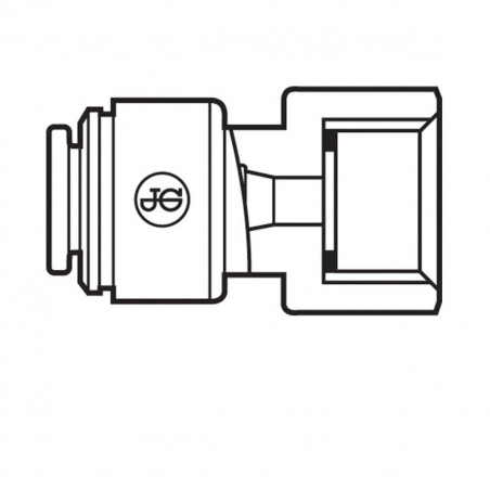 Acoplamiento hembra 20 x 27 ( 3/4 ), para manguera de 8 mm