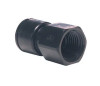 Adaptador hembra de acetal, negro, fondo plano, 3/4, para manguera de 8 mm