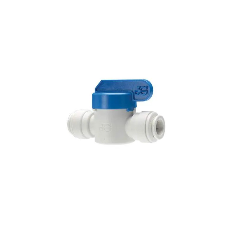 Straight polypropylene shut-off valve, 8mm, for drinking water