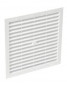 Grille carré 200 x 200 mm, blanche avec moustiquaire