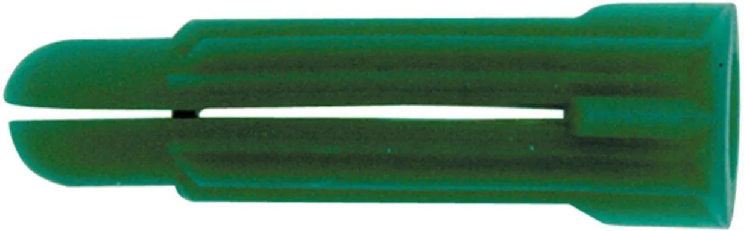 Cheville nylon PC verte 8x34mm pour vis bois, 100 pièces