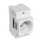 Modular socket outlet 2P + T 10/16A Grey