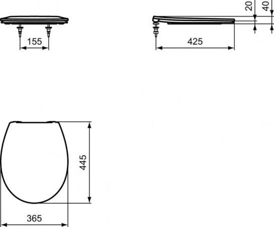 Asiento del inodoro CONCA blanco