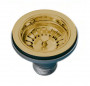 Basket drain without overflow, diameter 114.3mm gold 24 satin