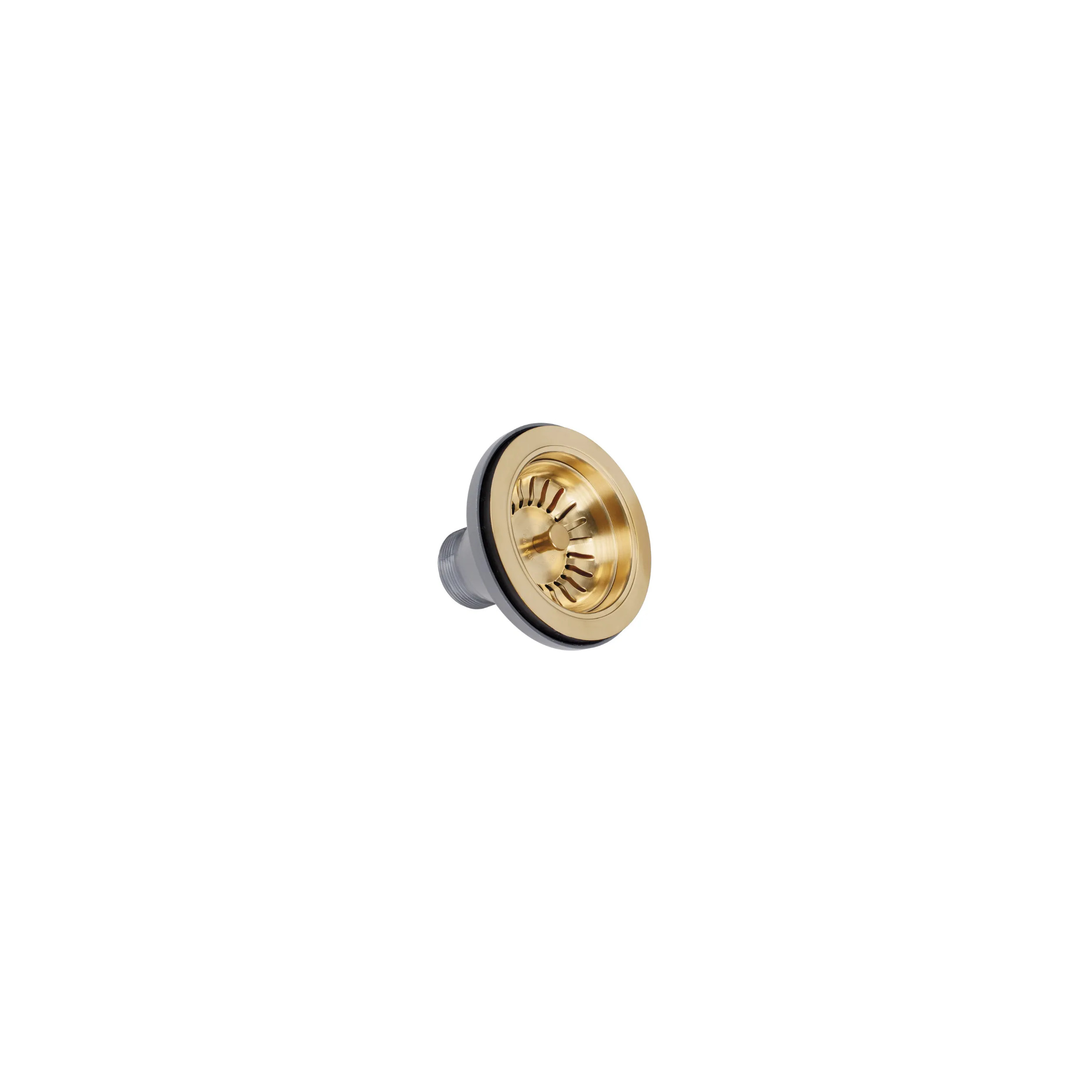 Basket drain without overflow, diameter 114.3mm gold 24 satin