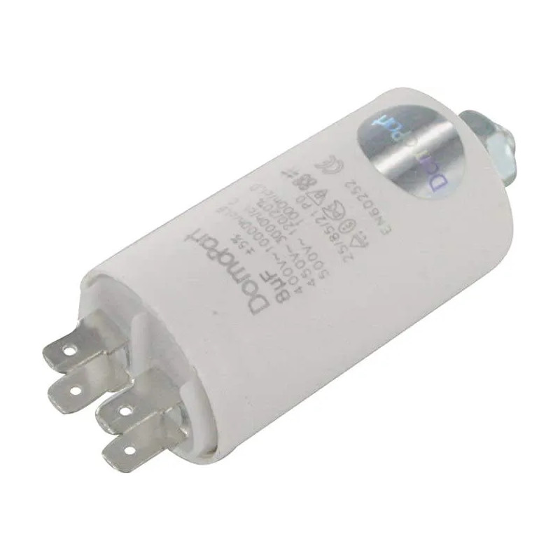 Condensador de 8u, 450v con terminales