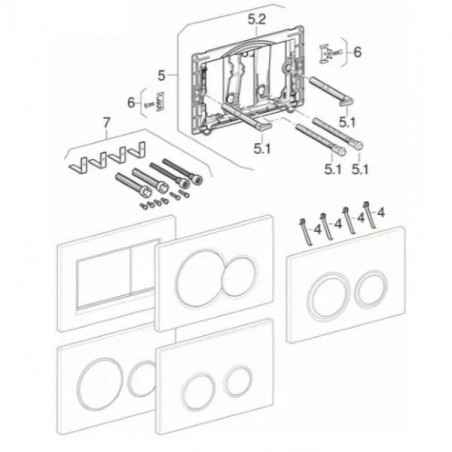 Cadre support pour plaque frontale Twinline