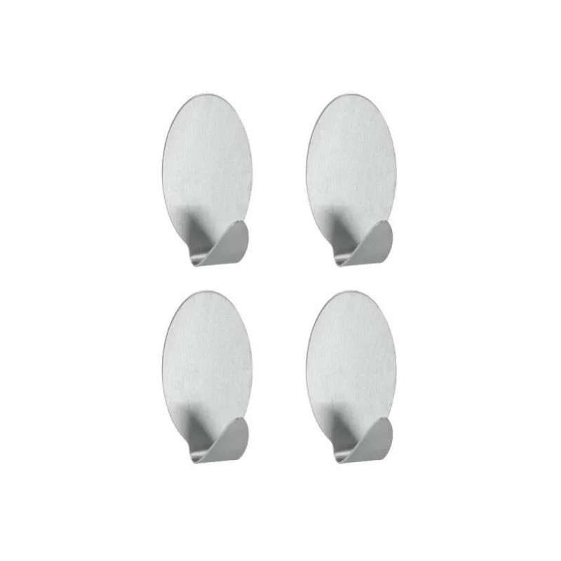 Adhesive hook liliput stainless steel, 4 pieces