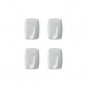 Adhesive hook, white, small, 2.9x2.1cm, 4 pieces