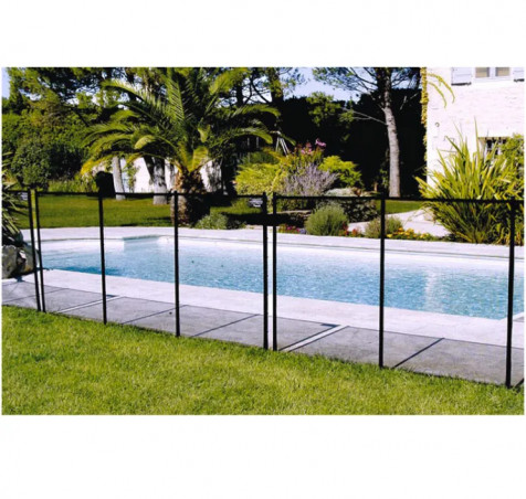 NORA in-ground pool barrier, black, 3.2 m module