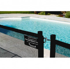 NORA in-ground pool barrier, black, 3.2 m module