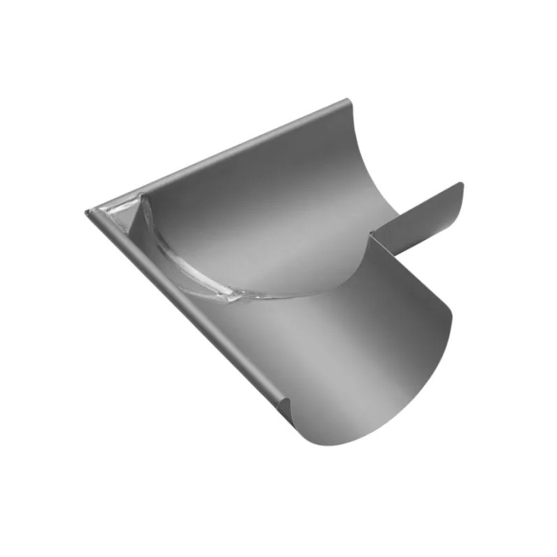 Welded half-round external angle in zinc diameter 25