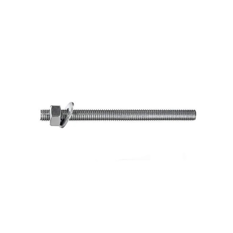 Threaded rod 10x160mm with nut and washer, 2 pieces