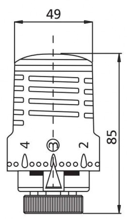 Cabezal termostático Watts con tuerca niquelada 30x1,5