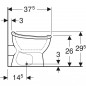 Cuvette Bébé à fond creux Geberit Bambini 37.5 cm