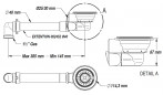 Basket drain without overflow, diameter 90mm