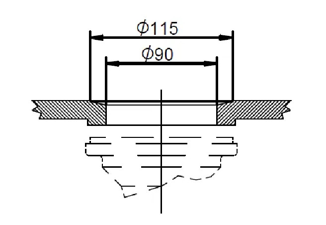 Basket drain without overflow, diameter 90mm