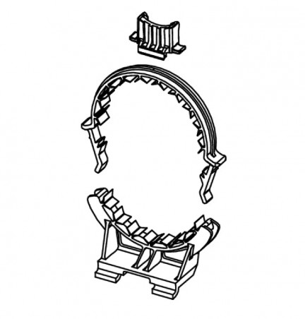 Soporte del tubo de desagüe para el marco de soporte TECE después de 04/2017