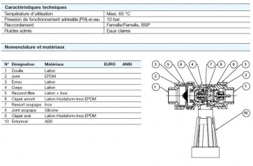 Disconnettore Socla CA2096 DN 20x27