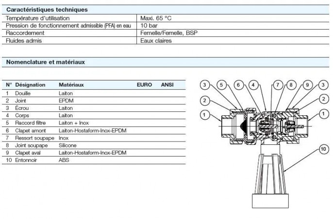 Disconnettore Socla CA2096 DN 15x21