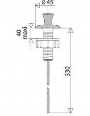 Extractor vertical para lavabo, bidé cromado