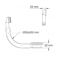 Desagüe intermedio cromado para lavabo