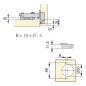 20 hinges X95 opening at 110° base EUROVIS