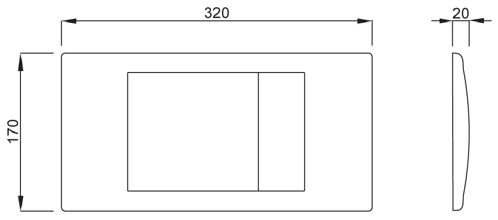  Schwab RIVA DUO panel de control cromado brillante de dos toques