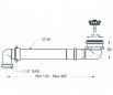 Space saving basket strainer for sink with 60mm hole, without overflow