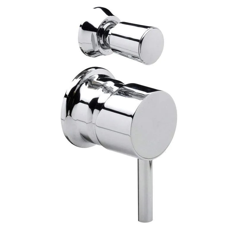 Chrome shower enclosure mixer with 2 functions