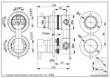 Chrome shower enclosure mixer with 3 functions