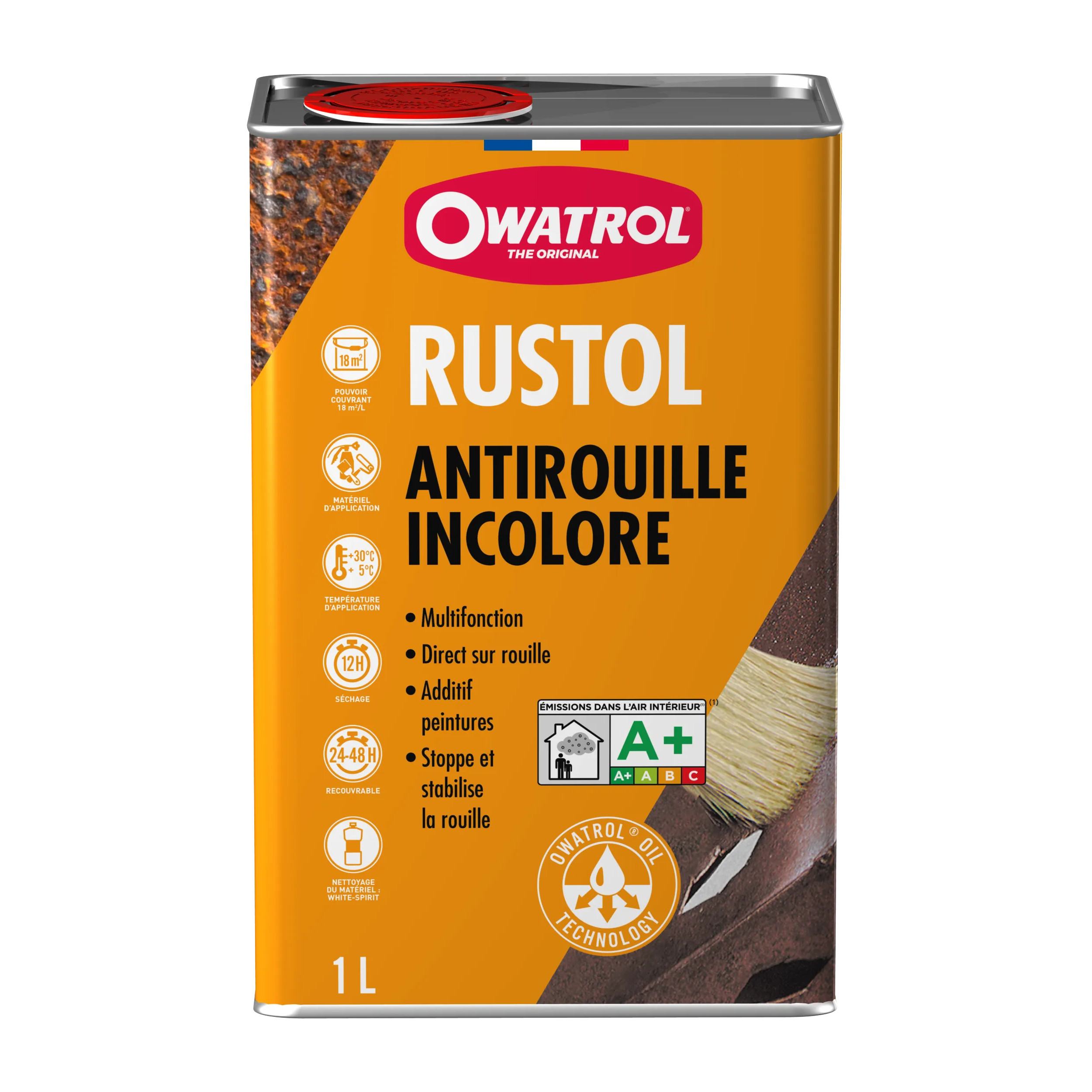 Rustol antirouille incolore, bidon de 1L