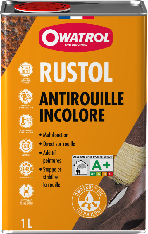 Antirouille incolore Rustol, bidon de 1L