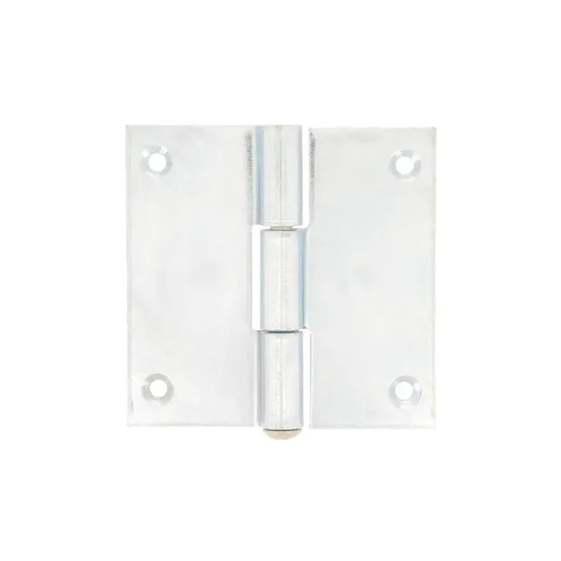 Furniture hinge, square, 40 x 40 mm, white zinc-plated